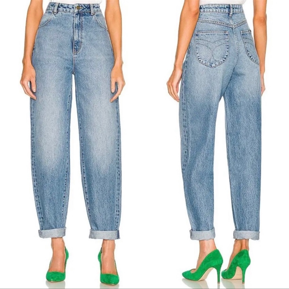 Rolla’s ‘Genie’ High 80s Balloon Leg Barrel Light Wash Denim Blue Jeans Size 28